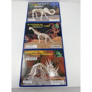 3 Wood Model Kits - Puzzles‎ Mysterious Dinosaurs IQ Products Set - NEW